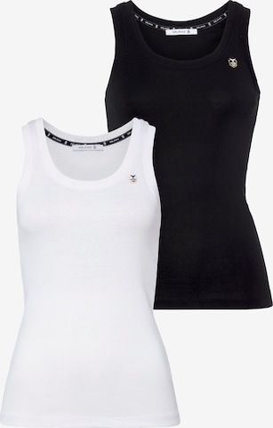 DELMAO Top in Black: front