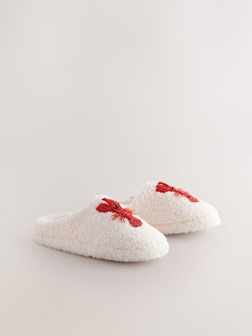 Pantoufle Next en blanc