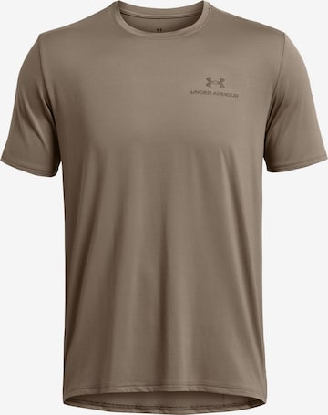 UNDER ARMOUR Performance Shirt 'Rush Energy SS' in Brown: front
