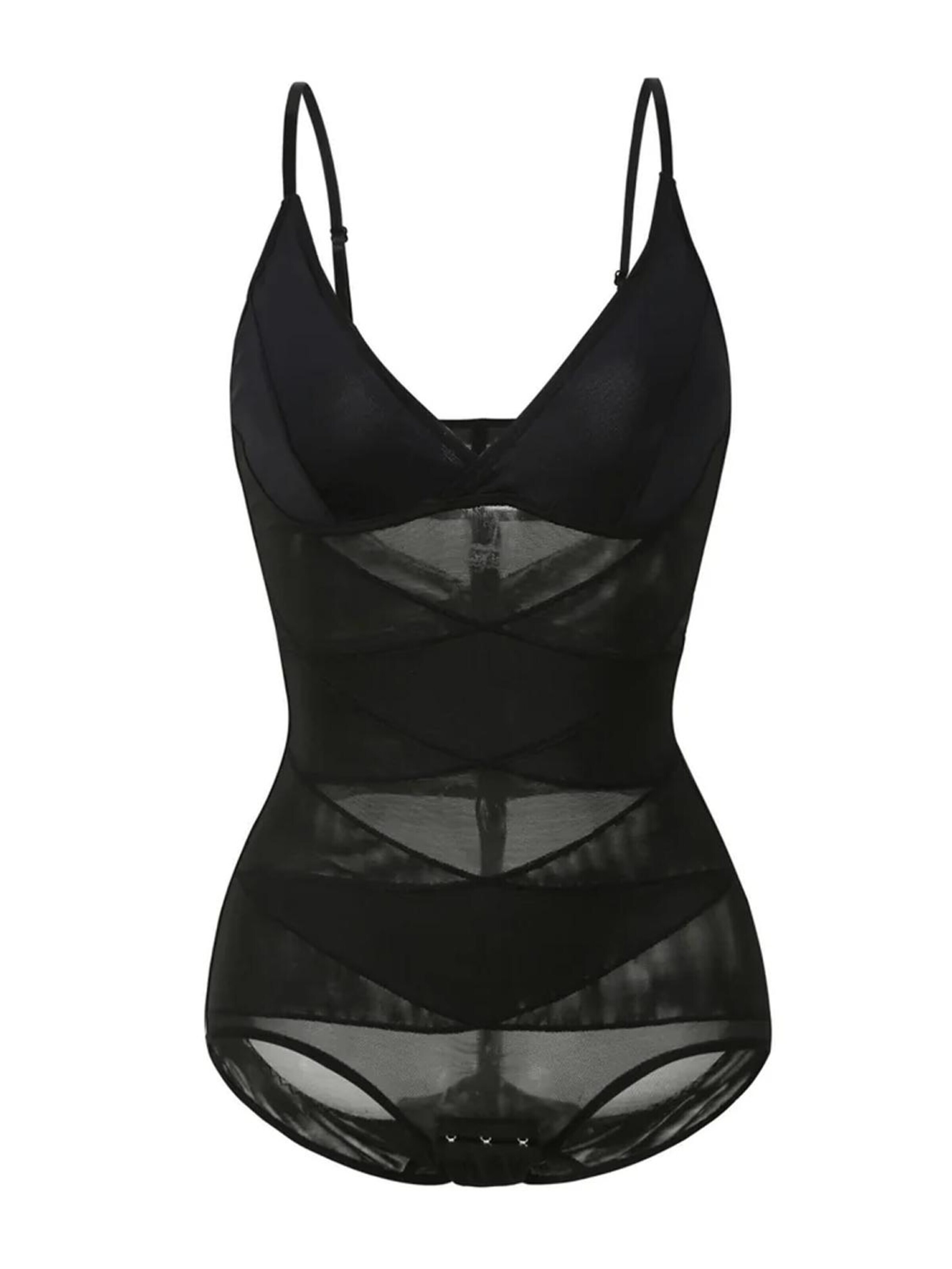 Shapetape Shaping Bodysuit 'Corrigerende bodysuit met verstelbare bandjes' in Black: front