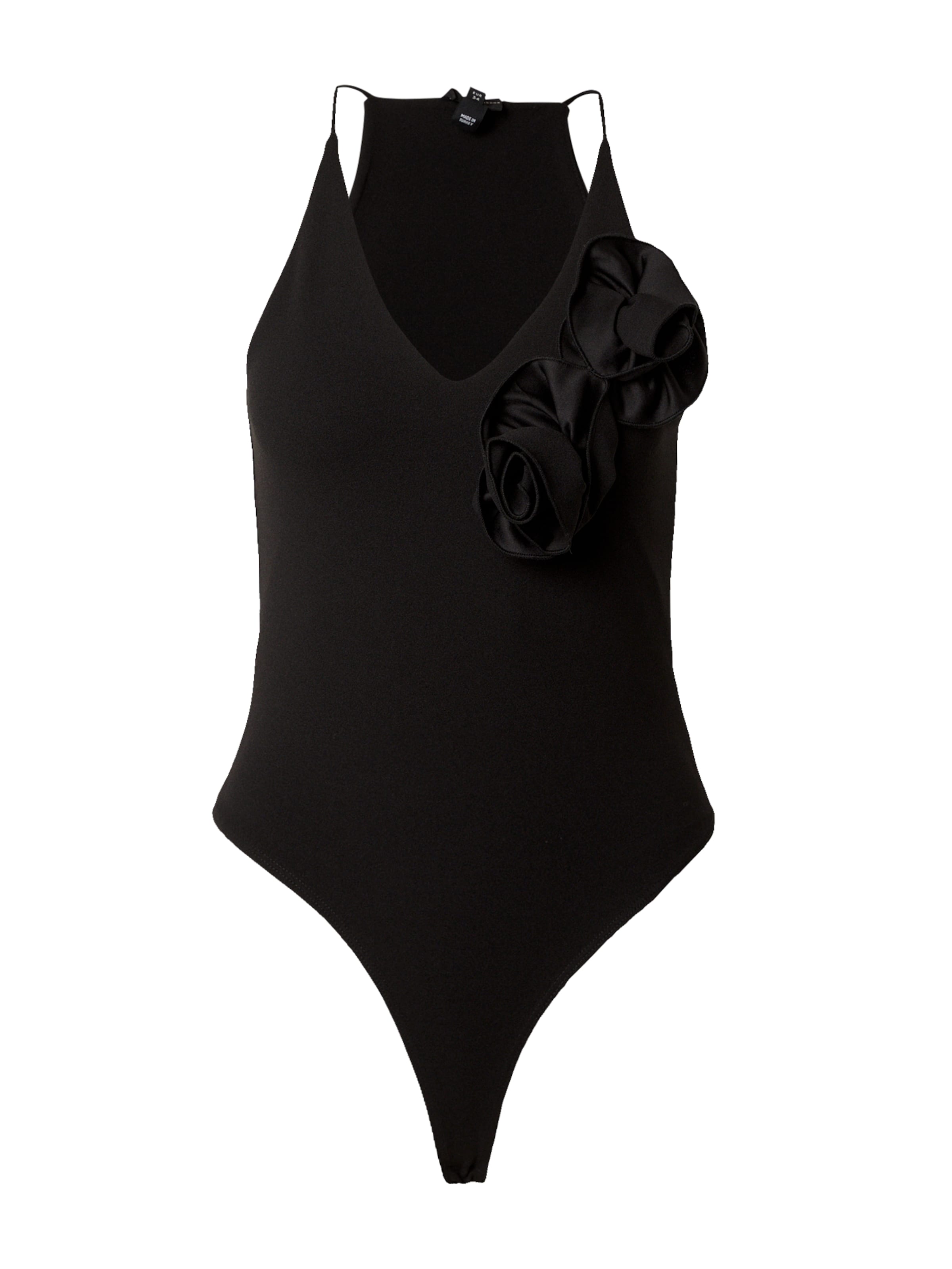 Tricou body de la River Island pe negru: față