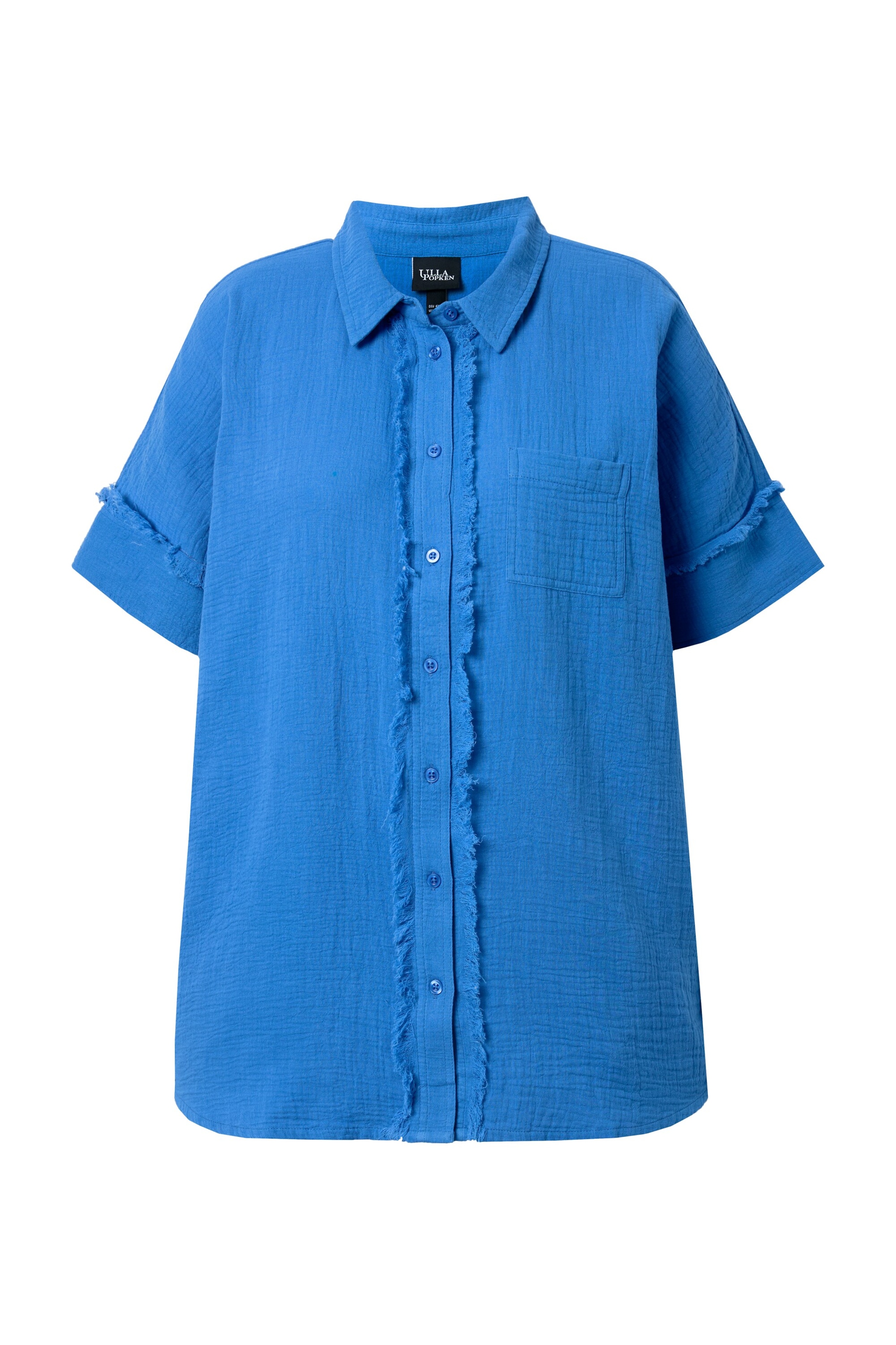 Ulla Popken Blouse in Blauw: voorkant