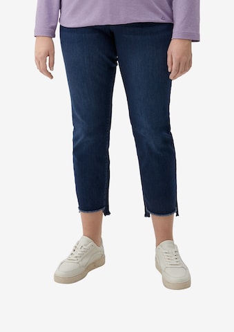 TRIANGLE Slimfit Jeans in Blauw: voorkant