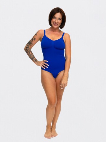 creamy Shaping Bodysuit 'Bodysuit Sculpting Shapewear mit Slip' in Blue