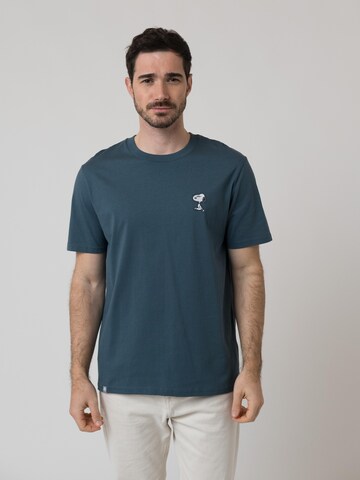 Bavarian Caps Shirt 'Grantler Klub: Snoopy' in Blue: front