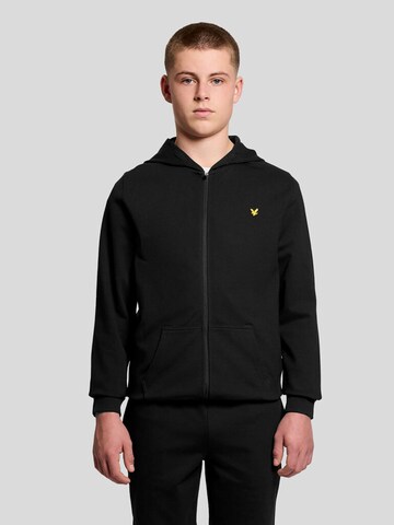 Lyle & Scott Sweatvest in Zwart: voorkant