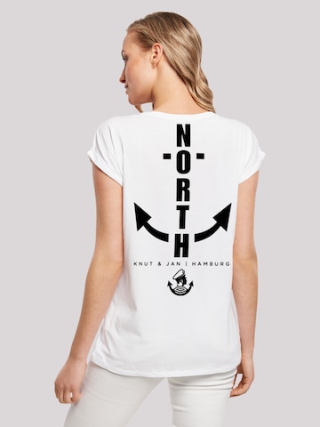 T-shirt 'North Anchor Knut & Jan Hamburg' F4NT4STIC en blanc : devant