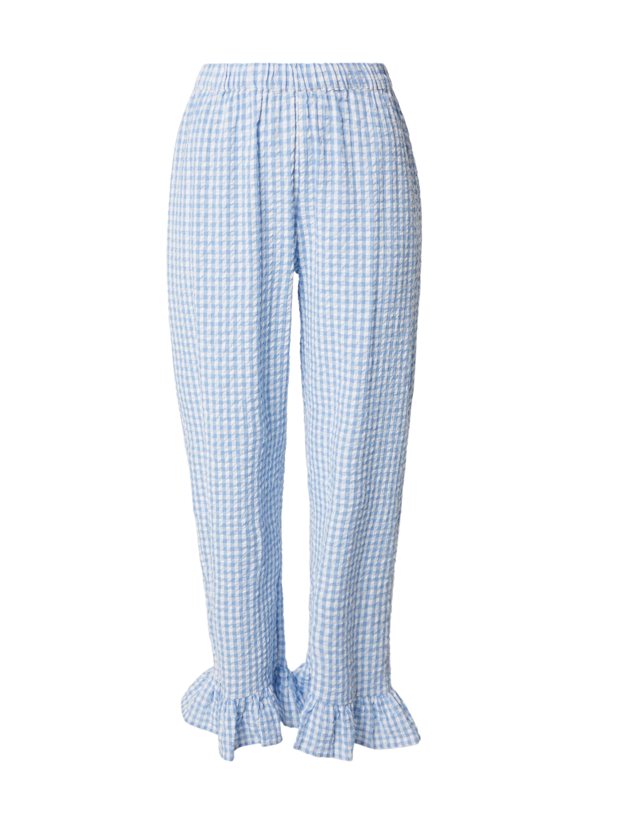 Pantaloni de pijama de la Lindex pe albastru: față