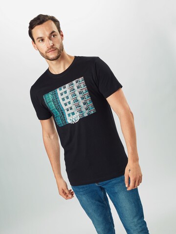 Mister Tee Shirt 'Hood ' in Zwart