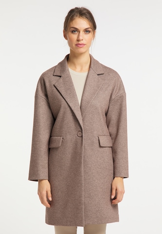 usha BLACK LABEL Between-Seasons Coat in Brown: front