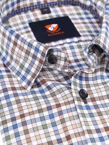 Suitable Slim fit Overhemd in Bruin