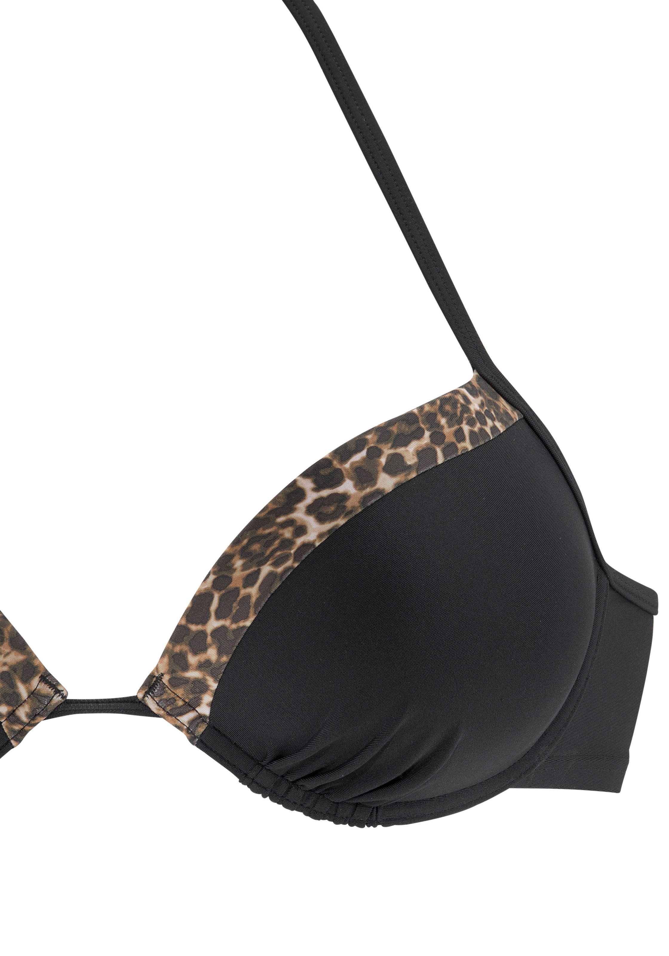 LASCANA Push-up Bikinový top - Čierna