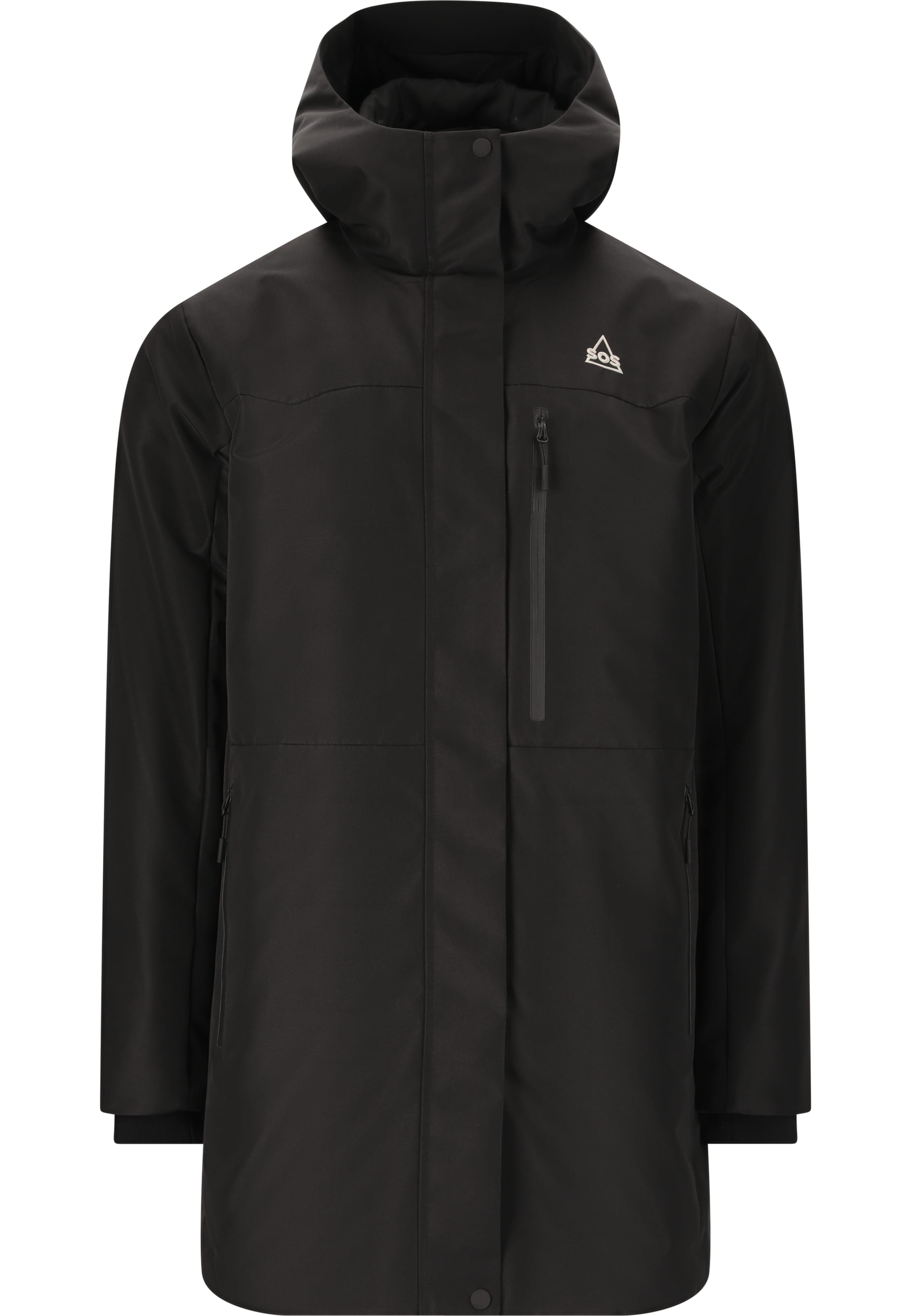 SOS Winter Jacket 'Trikora' in Black: front