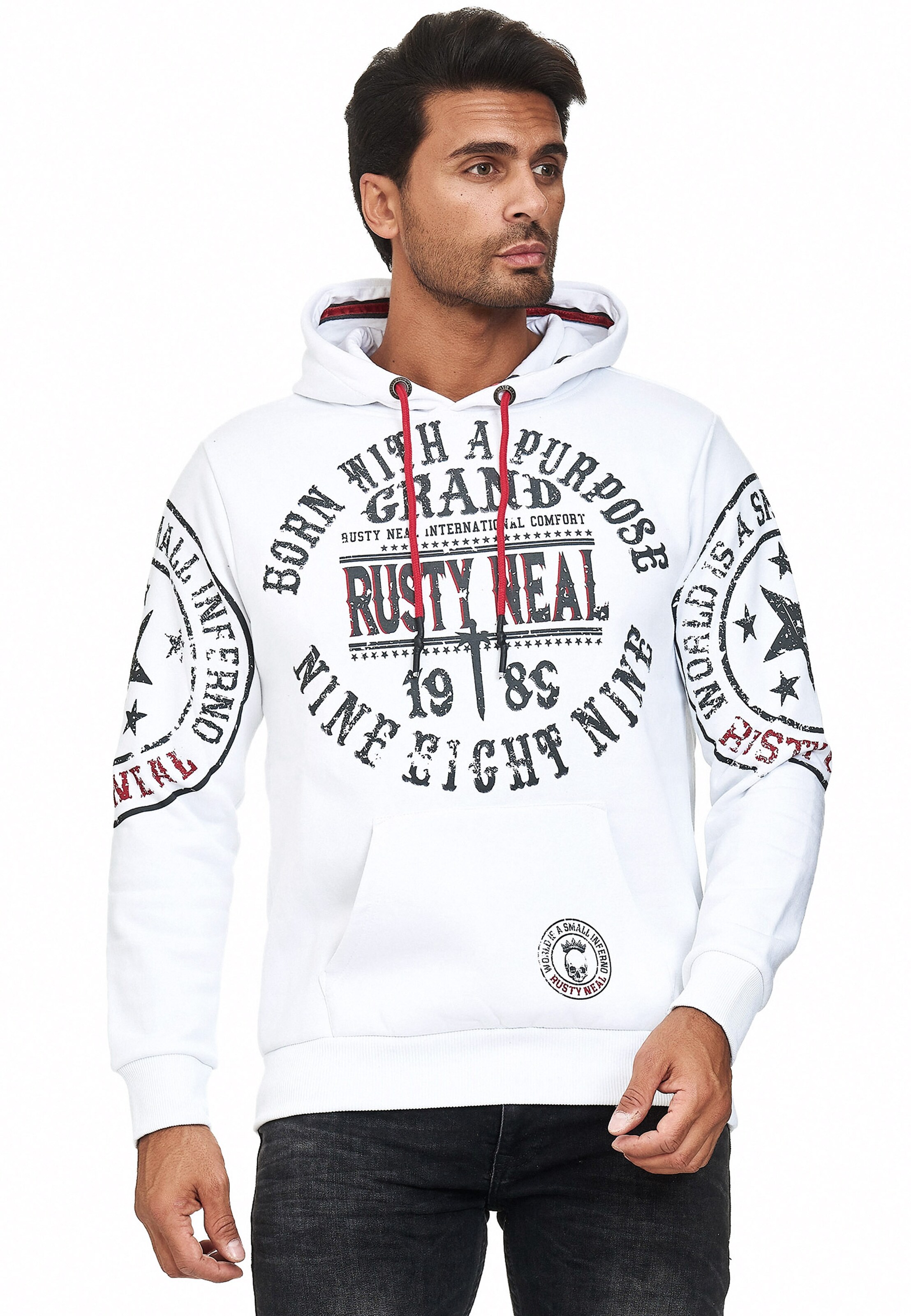 Rusty Neal Sweatshirt in White: front