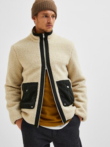 SELECTED HOMME - Casaco de velo 'Snowden' em bege