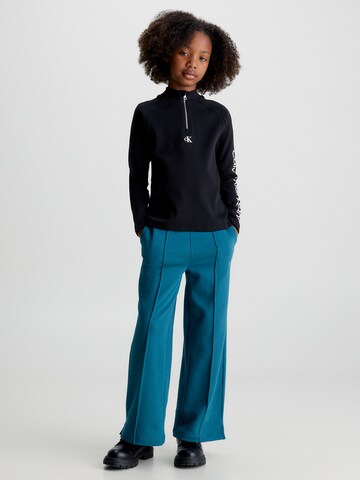 Calvin Klein Jeans Wide leg Broek in Blauw