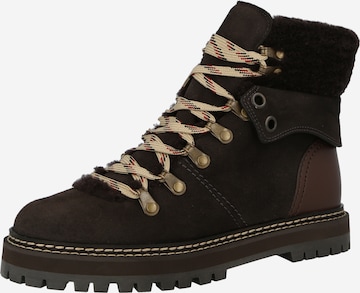 See by Chloé Lace-up bootie 'EILEEN' in Brown: front