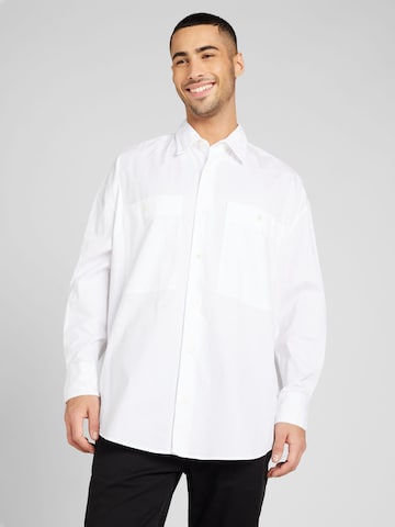 Studio Seidensticker Comfort fit Button Up Shirt 'Studio' in White: front