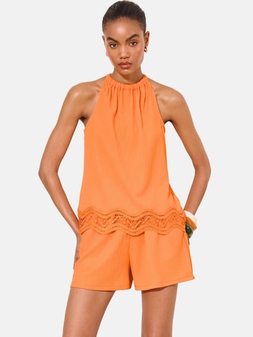 Regular Pantaloni de la Lipsy pe portocaliu: față