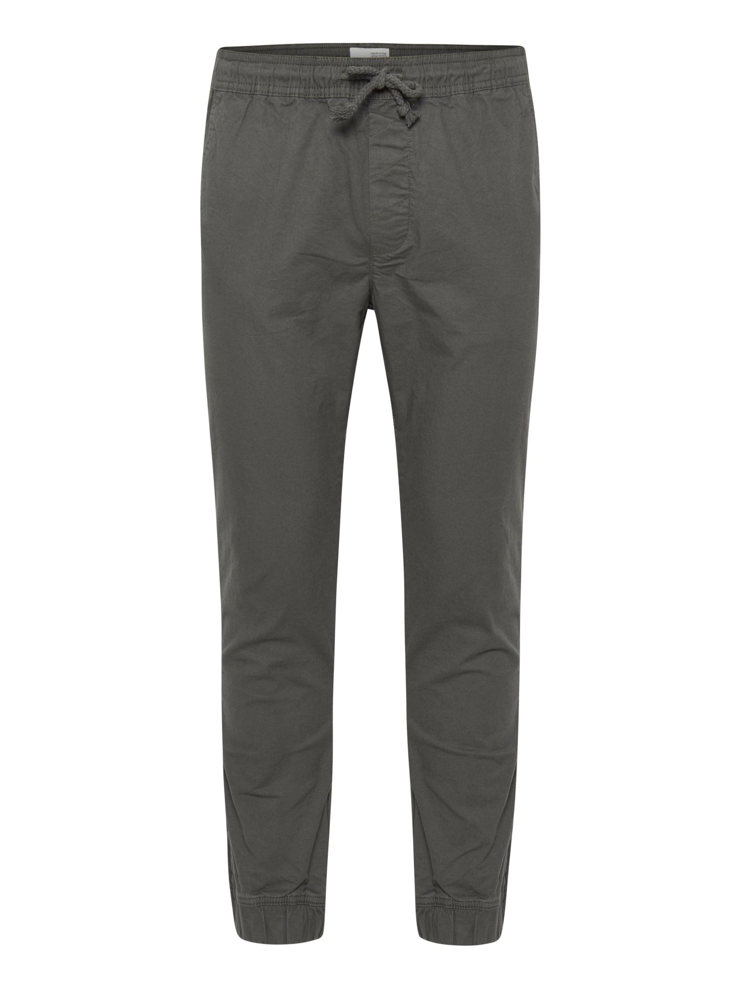 Effilé Pantalon !Solid en gris : devant