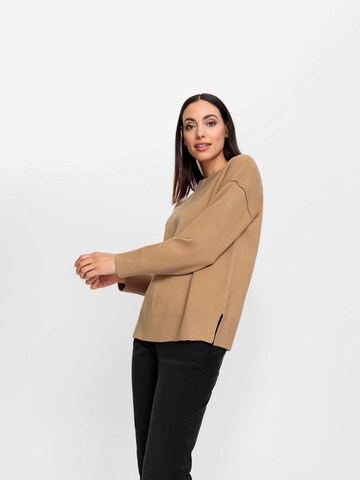 Pull-over heine en marron : devant