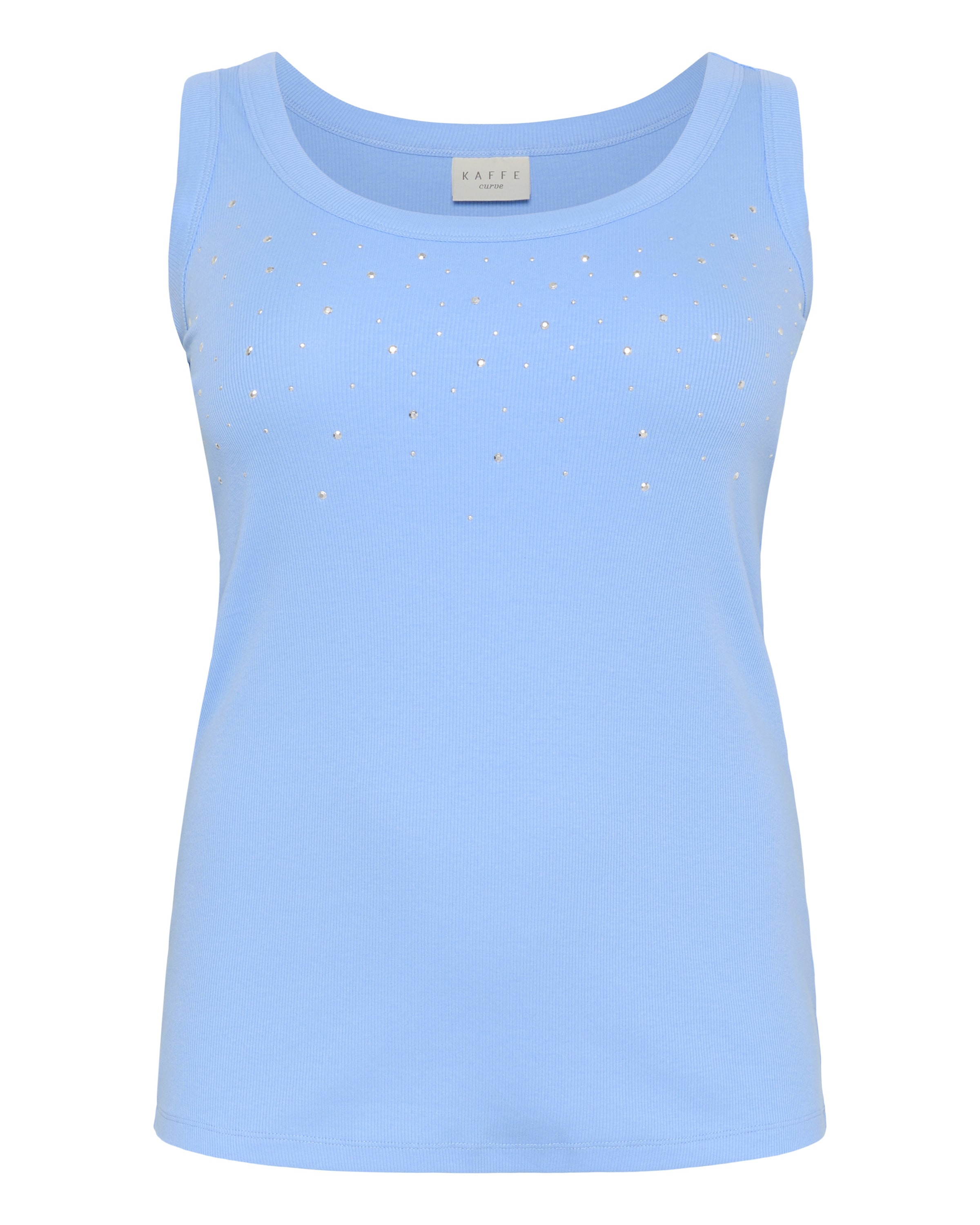 KAFFE CURVE Top 'KCCarina' in Blau: Vorderseite
