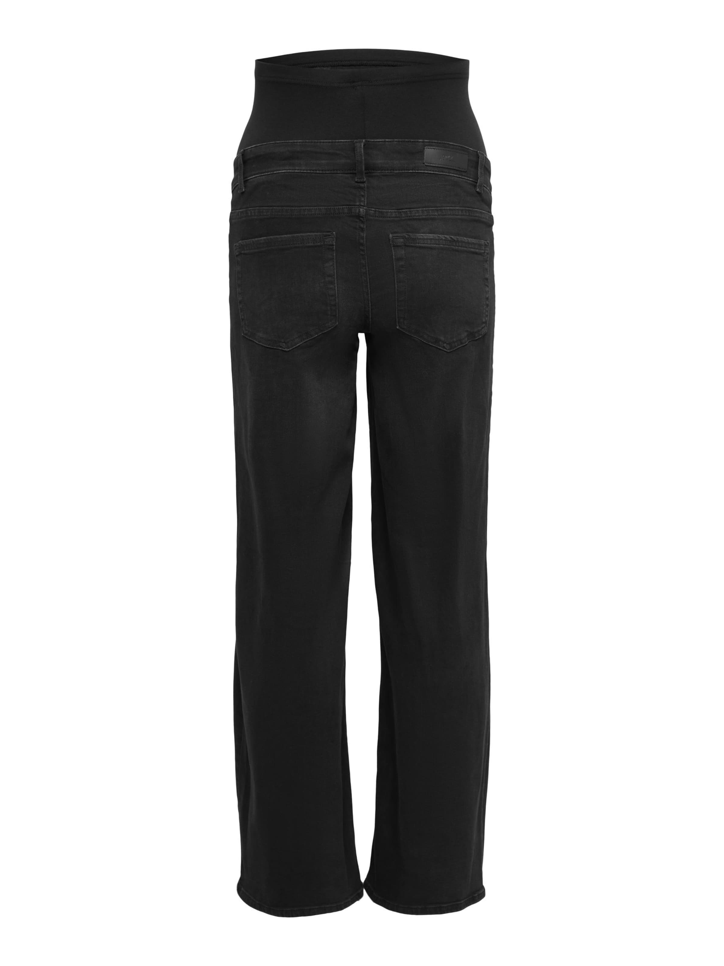 Only Maternity Loosefit Jeans 'OLMBlush' in Zwart