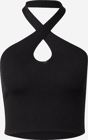 Tops en tricot Urban Classics en noir : devant