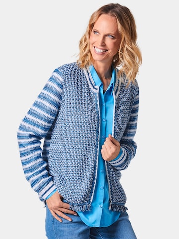 Goldner Strickjacke in Blau