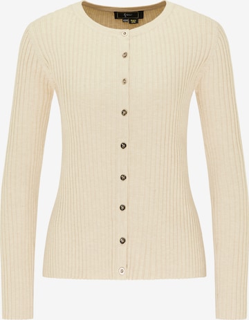 faina Knit Cardigan in Beige: front