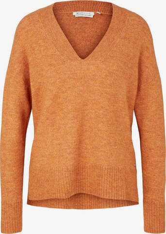 TOM TAILOR DENIM Sweater in Orange: front