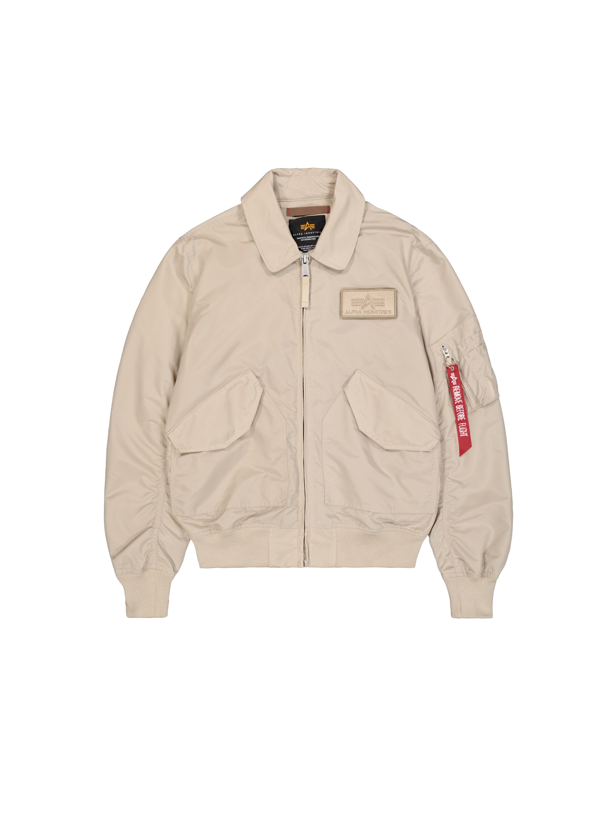 ALPHA INDUSTRIES Between-Season Jacket 'Cwu-36/P' in Beige: front