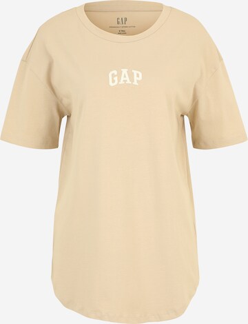 Gap Tall Shirt in Beige: voorkant
