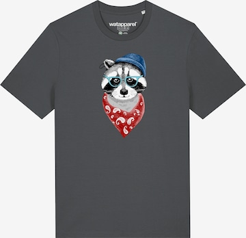 Watapparel Shirt 'Waschbär' in Grau: Vorderseite