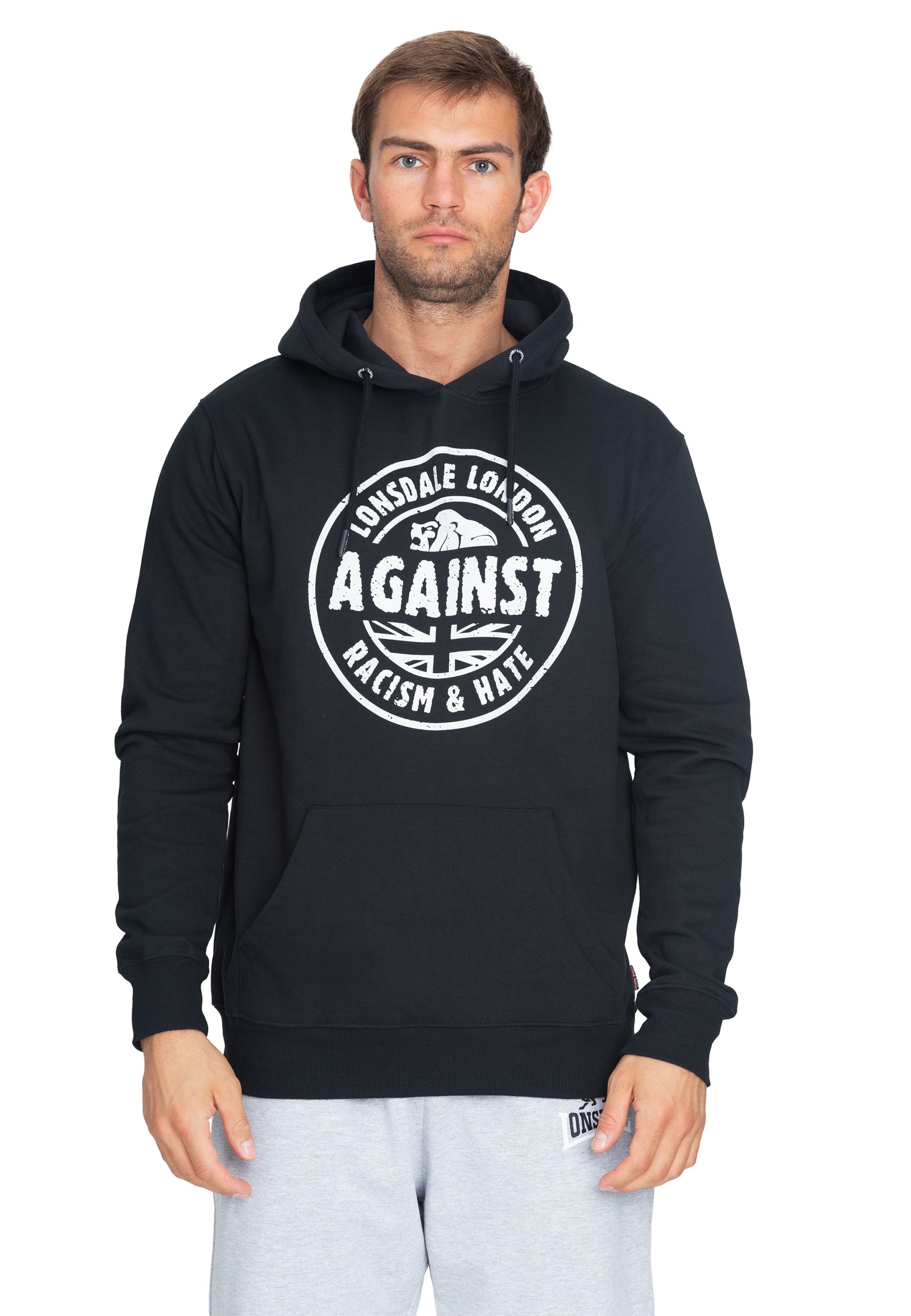 LONSDALESweater majica - crna boja: prednji dio