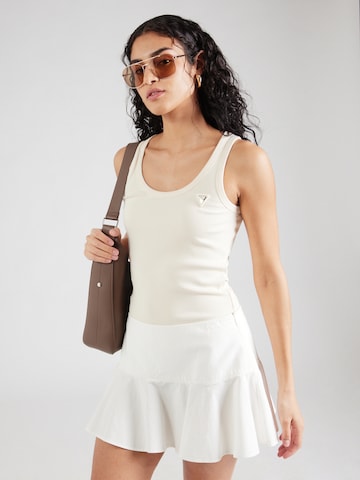 GUESS - Top em bege: frente