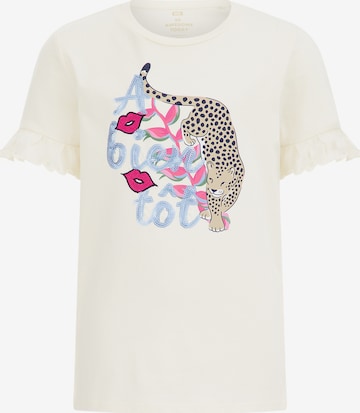 T-Shirt WE Fashion en blanc : devant