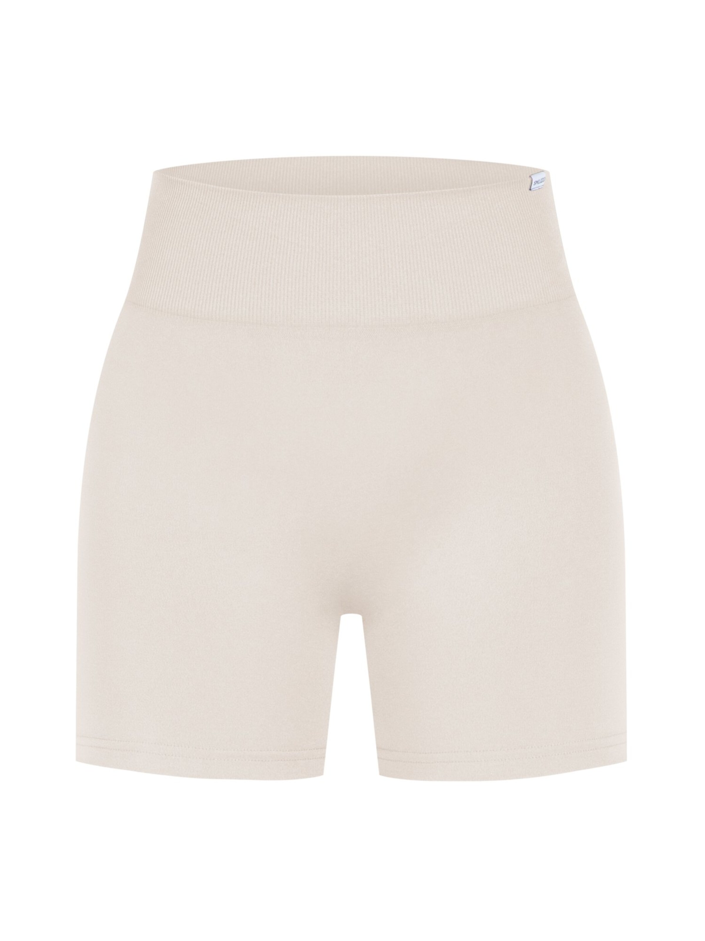 Smilodox Amaze Scrunch Seamless Shorts in Beige: Vorderseite