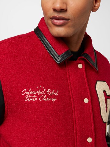 Colourful Rebel Between-Season Jacket 'Boaz' in Red