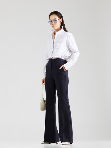 BOSS Boot cut Pleated Pants 'Telessa' in Blue