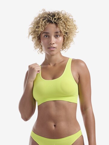 Bustier Soutien-gorge de sport ' SCOOP LOUNGE BRA ' ADIDAS SPORTSWEAR en jaune : devant