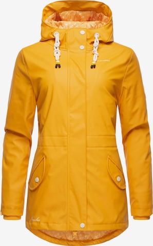 NAVAHOO Weatherproof jacket 'Ocean Heart' in Yellow: front