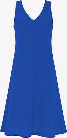 Robe d’été 'V Neck Linen Cami Dress' Haris Cotton en bleu : devant