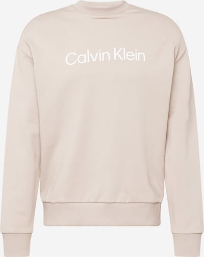 Calvin Klein Sweat-shirt en mastic / blanc, Vue avec produit