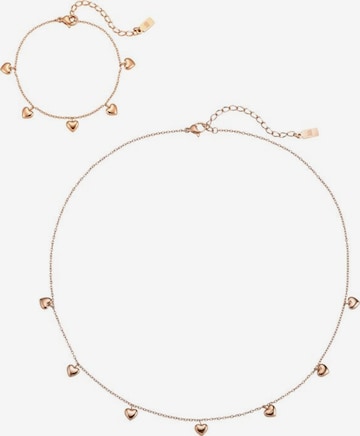 Hey Happiness - Conjunto de joyería 'Heart Vibes' en oro: frente