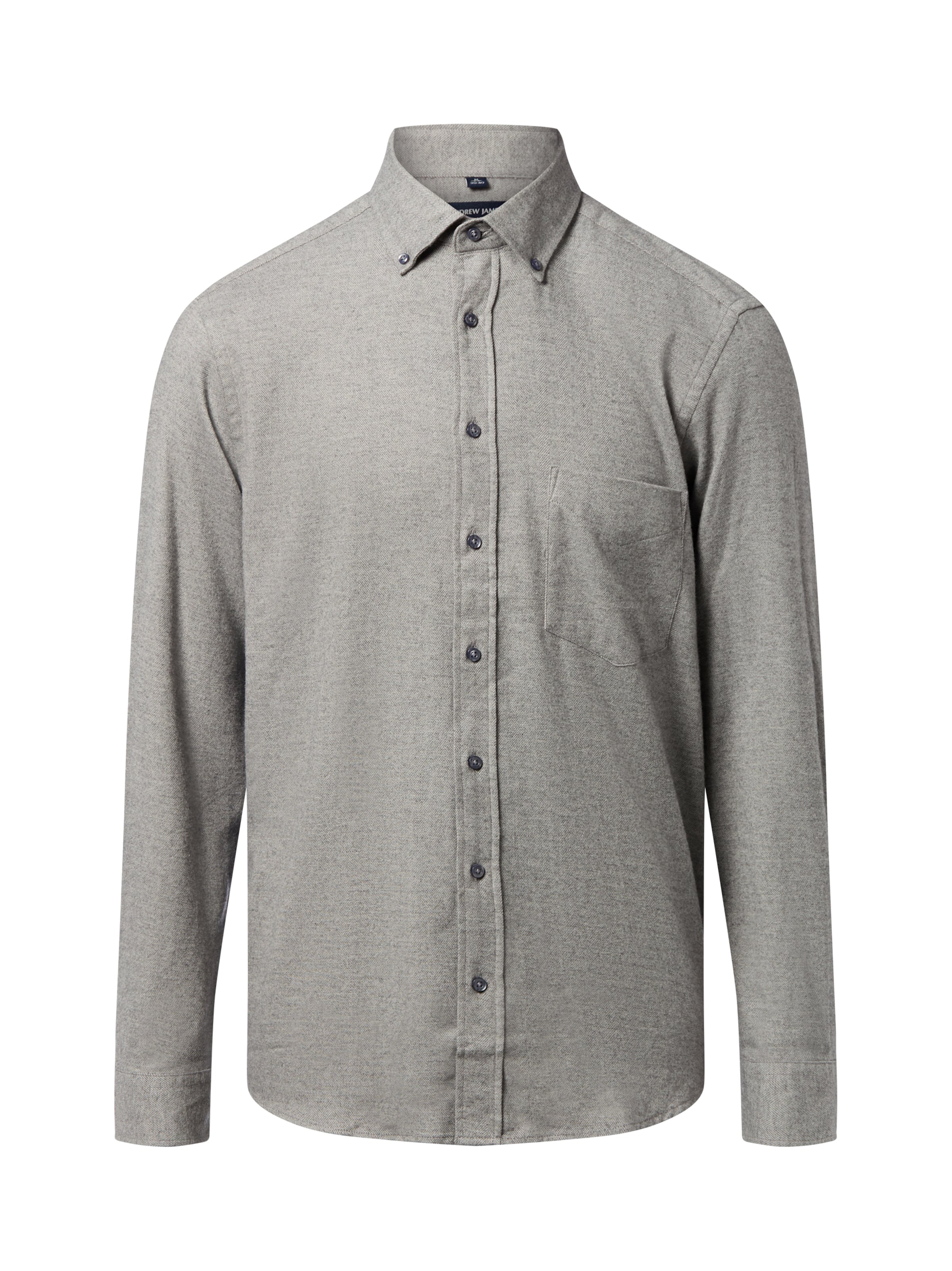 Andrew James Button Up Shirt in Grey: front