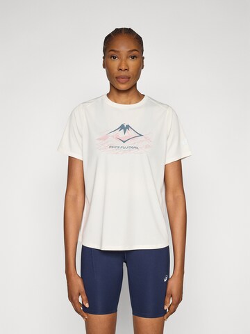 ASICS Функционална тениска 'Fujitrail' в бяло: отпред