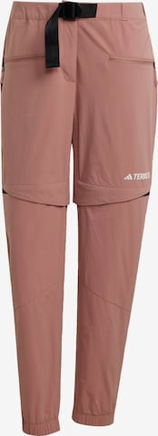 Pantalon outdoor 'Utilitas' ADIDAS TERREX en rose : devant