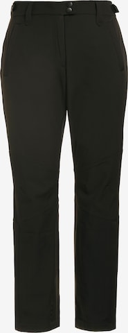 Ulla Popken Athletic Pants in Black: front