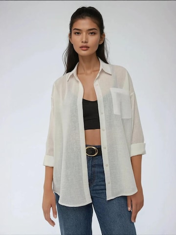 Hiccup Blouse in White: front
